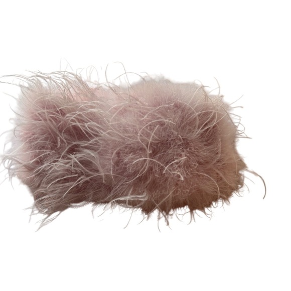 Lamarque Tops - LaMarque Feather Trim Top Pink Crop Top